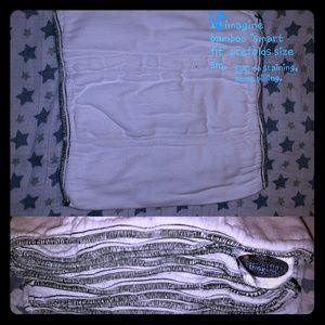 Imagine "smart fit" bamboo prefolds size small